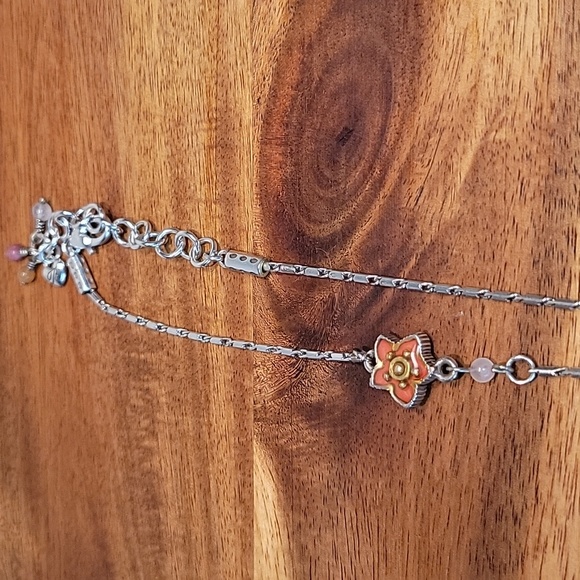 Brighton Cote D'Azur PINK Butterfly & Flowers Bracelet Earrings and Necklace Set - Picture 7 of 8